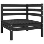 Salon de jardin meuble d'extérieur ensemble de mobilier 10 pièces bois de pin massif noir 02_0015255