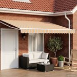 vidaXL Store rétractable manuel avec LEDs 4 5 × 3 m