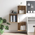 vidaXL Meuble mural chêne artisanal 37 x 37 x 37 cm Bois d'ingénierie