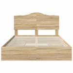 vidaXL Lit de Rangement Chêne Sonoma 150 x 200 cm Bois d'ingénierie