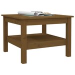vidaXL Table basse Marron miel 55x55x40 cm Bois massif de pin