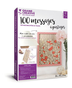 Idée mariage : Cadre à messages avec 100 coeurs bois