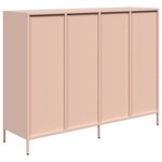 vidaXL Buffet rose 135x39x103 5 cm acier laminé à froid