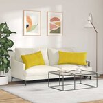 vidaXL Coussins de canapé 2 Pièces Jaune 80 x 40 cm