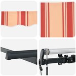 vidaXL Auvent Rétractable Jaune et Orange et Anthracite Large