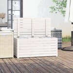 vidaXL Boîte de jardin blanc 101x50 5x46 5 cm bois massif de pin