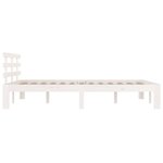 vidaXL Cadre de lit Blanc Bois massif 120x190 cm Petit double