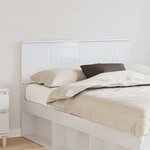 vidaXL Tête de lit Blanc Brillant 120 cm Bois d'ingénierie