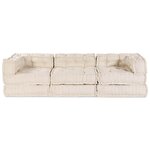 vidaXL Canapé modulaire 3 Pièces Crème tissu