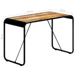 vidaXL Table à manger 118x60x76 cm Bois de manguier massif brut