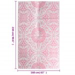 vidaXL Tapis d'extérieur ARAKIL rose 160x230 cm PP