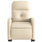 vidaXL Fauteuil inclinable Crème Tissu