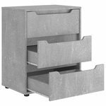 vidaXL Buffet VISNES gris béton 60x40x73 cm bois d'ingénierie