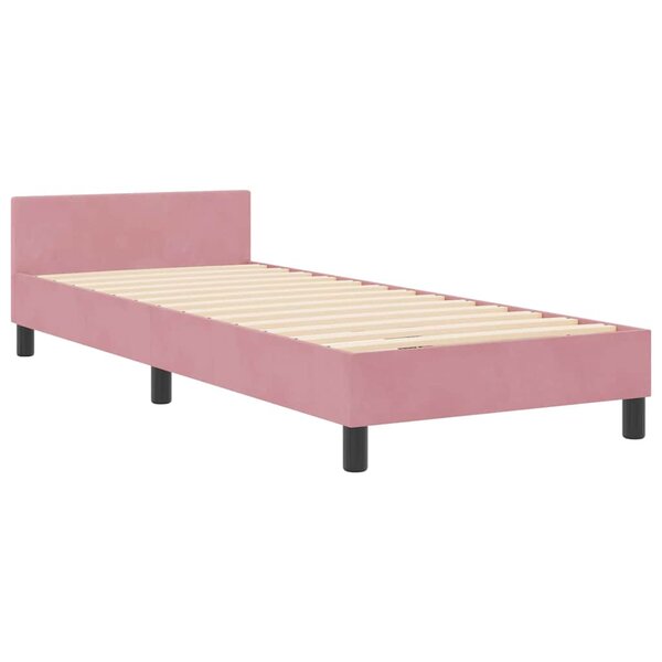 Lit vidaXL Rose 80x200 cm Velours