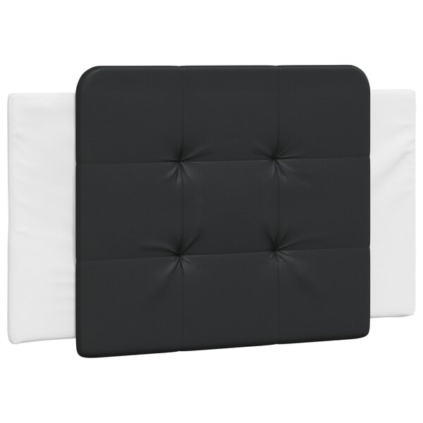 vidaXL Coussin de tête de lit Zadar noir et blanc 90 cm similicuir