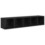vidaXL Ensemble de meubles TV 2 Pièces Chêne noir Bois d'ingénierie