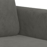 vidaXL Canapé à 2 places Gris foncé 120 cm Velours