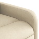 vidaXL Fauteuil inclinable de massage électrique crème tissu