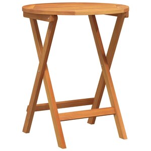 vidaXL Table de Jardin Naturel 60 x 60 x 72 cm Bois d'Acacia Massif