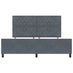 vidaXL Cadre de lit avec tête de lit Gris foncé 180 x 200 cm Velours
