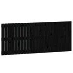 vidaXL Tête de lit murale Noir 147x3x60 cm Bois massif de pin