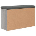 vidaXL Banc à chaussures sonoma gris 82x32x50 cm bois d'ingénierie