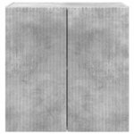 vidaXL Meuble TV mural Gris béton 59 5 x 31 x 60 cm Bois d'ingénierie