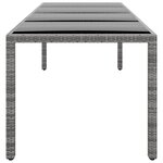 vidaXL Table de jardin 250x100x75 cm Verre trempé et Résine tressée