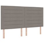 vidaXL Tête de lit LED avec bandes LED Taupe 180 cm tissu