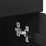 vidaXL Cabinet roulant Noir 63 5 x 39 x 65 5 cm Bois de Pin Massif