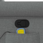vidaXL Fauteuil de massage inclinable Gris foncé Tissu