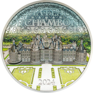 Pièce de monnaie en Argent 25 Dollars g 155.5 (5 oz) Millésime 2024 Chateau de Chambord CHATEAU DE CHAMBORD (PRÉCOMMANDE)