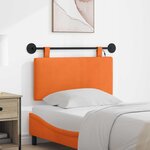 vidaXL Tête de lit suspendue Orange Tissu en velours côtelé
