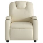vidaXL Fauteuil inclinable électrique Crème Similicuir