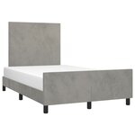 vidaXL Cadre de lit sans matelas gris clair 120x190 cm velours