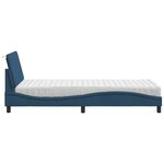 vidaXL Lit avec matelas Hanko bleu 80x200 cm tissu