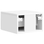 vidaXL Cabinet de chevet mural Blanc brillant 33 x 34 5 x 20 cm