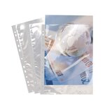 Etui de 100 pochettes perforées polypropylène lisse haute résistance 9/100e - A4 - Cristal EXACOMPTA