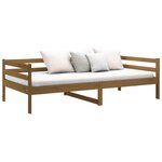 vidaXL Lit de jour Marron miel 90x190 cm Bois de pin massif