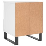 vidaXL Tables de chevet 2 Pièces blanc 40x35x50 cm bois d’ingénierie