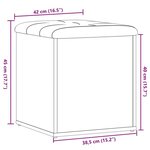 vidaXL Banc de rangement chêne artisanal 42x42x45 cm bois d'ingénierie