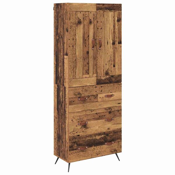 vidaXL Haut Armoire Bois Ancien 69 5 x 34 x 180 cm Bois d'ingénierie