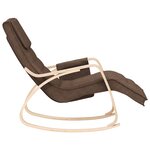vidaXL Chaise à bascule Marron foncé Tissu