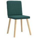 vidaXL Chaises à manger lot de 6 vert foncé tissu