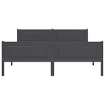 vidaXL Cadre de lit sans matelas bois massif de pin gris 140x200 cm