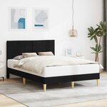 vidaXL Cadre de lit avec tête de lit Noir 120 x 190 cm Tissu