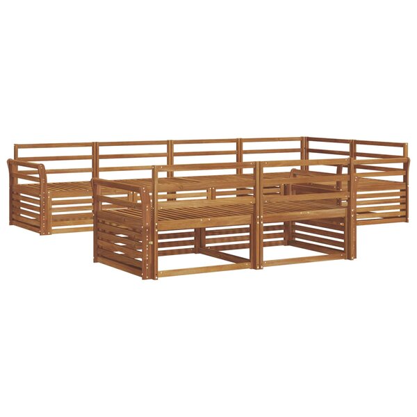 vidaXL Ensemble de canapés d'extérieur 7 Pièces Naturel