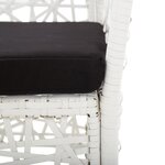 vidaXL Ensemble à manger d'extérieur 9 Pièces Résine tressée Blanc