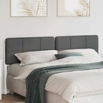 vidaXL Tête de lit capitonnée Blanc et gris clair 180 cm Pin massif