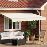 vidaXL Auvent rétractable manuel Crème 3 5 x 2 5 m